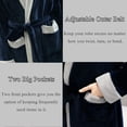 thumbnail image 4 of Artfasion Mens Long Bathrobe with Hood Warm Soft Shawl Collar Plush Spa Robe, 4 of 6