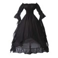 thumbnail image 1 of Yourumao Gothic Dresses for Women Renaissance Retro Solid Dress Plus Size Off Shoulder Maxi Dress Flared Sleeve Cosplay Costume Fall Winter Medieval Court Dress, 1 of 4