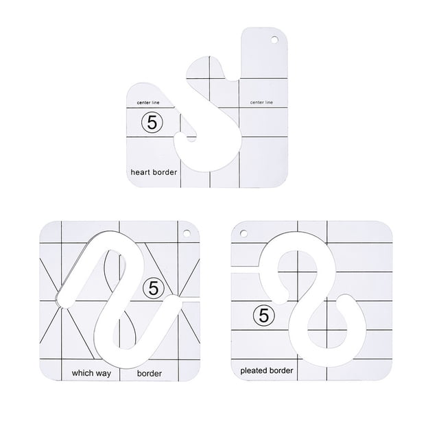 Agiferg Acrylic DIY Sewing Patchwork Ruler Special-shaped Hollow Sewing Kit Patchwork Template