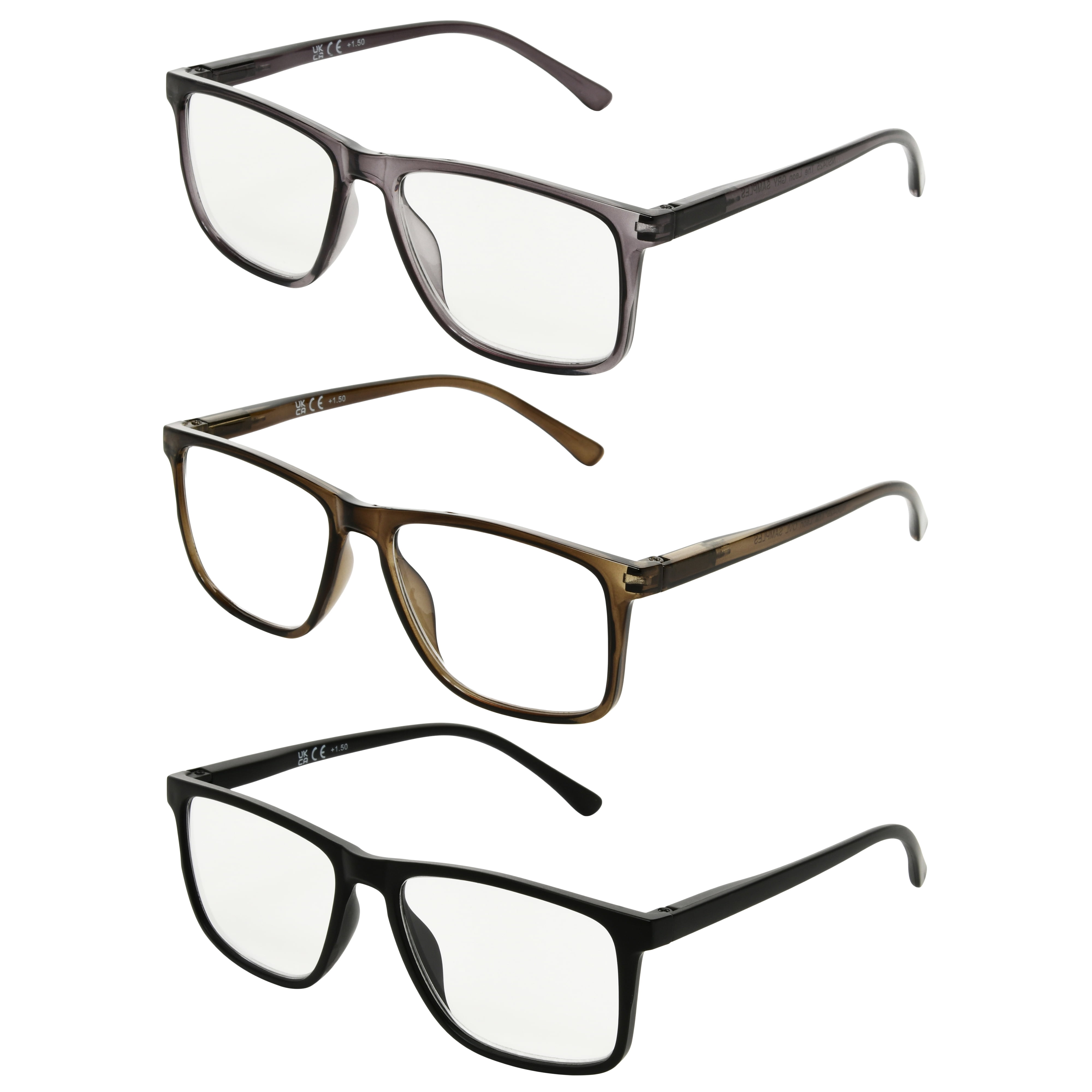 Equate Quinn Men's Reading Glasses 3-Pack
