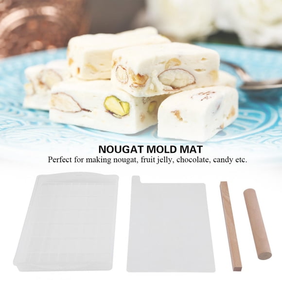 Nougat Silicone Nonstick Candy Chocolate Set with Rolling Pin for DIY Easy Cooking