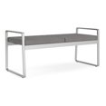 thumbnail image 1 of Gansett Reception Waiting Room 2-Seat Bench / Silver Steel / Light Gray, 1 of 5