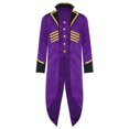 thumbnail image 1 of Yhong Garçons Filles Corset Renaissance Veste Queue-de-Pie Médiévale Smoking Long Steampunk Violet 10, 1 of 5