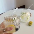 thumbnail image 4 of [] 14oz. Drinking Glasses Ripple Glass Cups  American Latte Coffee Cup Milk Juice Glass Cup, 4 of 6