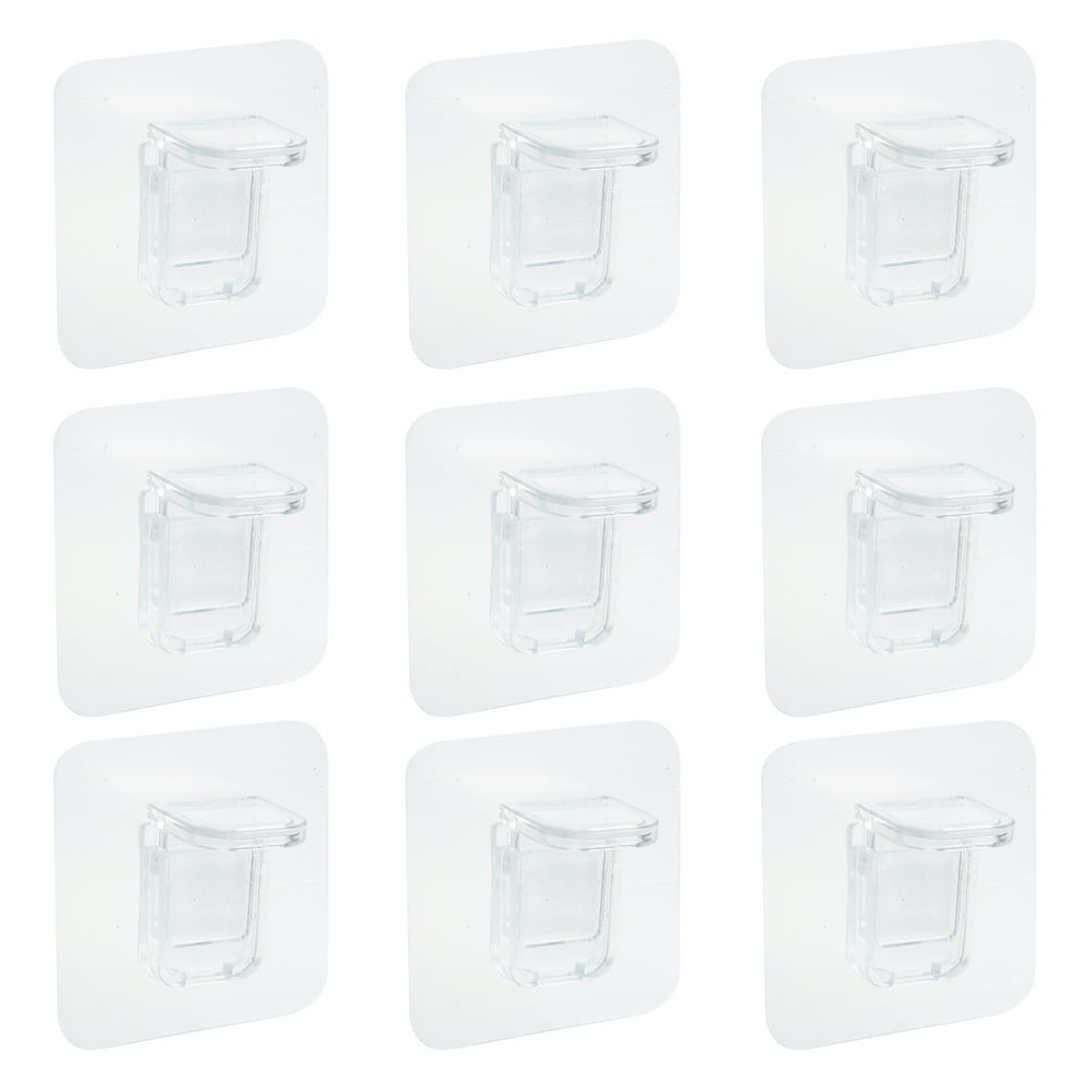HLONK Shelf Holder Plastic Hooks for Hanging Transparent Support 20 Pcs Wardrobe Abs Clear Shelves Book Bookshelf