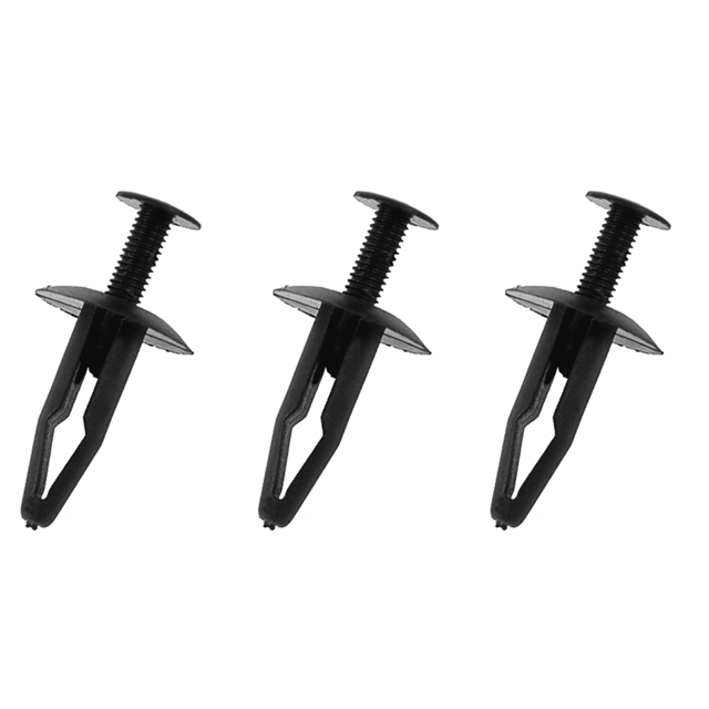 75Pcs Rivets en Plastique Fixation Voiture Pare-Chocs Pousser des Clips 32mm de Long Noir