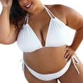 thumbnail image 1 of Womens Solid Push Up Padded Plus Size Bikini Set Swimsuit Bathing Suit Swimwear, 1 of 5