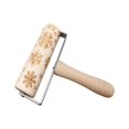 thumbnail image 1 of Feltree Wooden Christmas Embossed Pattern Rolling Pin Engraved Pizza Baking Rolling Pin Christmas Baking Non-stick Christmas Pattern, 1 of 8