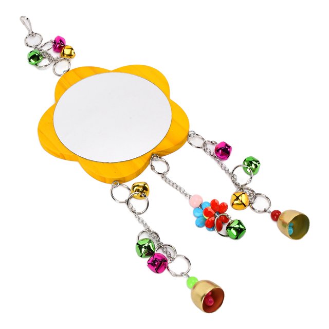 Chicken Mirror, Musical Funny Chicken Hanging Mirror Toys Safe Attractive for Chicken Stuff Parakeet Bird Playing
