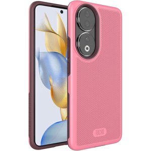 TUDIA pour honneur 90 Affaire de téléphone, [MergeGrip] Couvre-cas de service lourd double couche à poignée mince (rose en smokey)