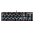 thumbnail image 1 of TFixol Compact 104-Key USB Mechanical Gaming Keyboard with 9 RGB Backlight Modes, Keycap Puller, and Ergonomic Design in Black, 1 of 6