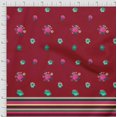thumbnail image 2 of oneOone Cotton Poplin Fabric Stripe & Floral Panel Print Fabric By Yard 56 Inch Wide, 2 of 3