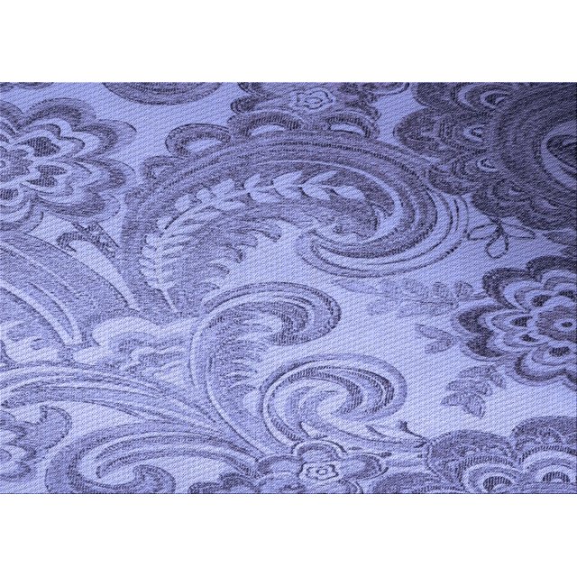 Ahgly Company Tapis d'Intérieur Lavables en Machine, Rectangle Transitionnel Bleu Ardoise, 8' x 10'