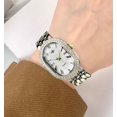 thumbnail image 3 of Women Vintage Gold Rome Watch Oval Case Adjustable Stainless Steel Watch Band Waterproof Analog Quartz Watch,Two-Tone, 3 of 6