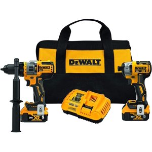 DEWALT DCK2100P2 20V MAX Sans fil 2-Tool Kit comprenant marteau perceuse/conducteur avec FLEXVOLT Avantage