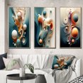 thumbnail image 1 of Designart "Organic Blessings from the Otherworldly Multiverse II" Minimalism Framed Wall Art Set Of 3 - White Abstract Minimalism Frame Gallery Set For Office Decor, 1 of 6