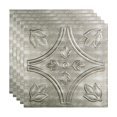 thumbnail image 1 of Fasade Traditional 5 Vinyl 2ft x 2ft Lay In Ceiling Panel Crosshatch Silver 5 Pack, 1 of 4
