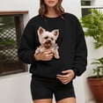 thumbnail image 2 of QHFBli Chandail à Capuchon Femme avec Pochette pour Chien, Chandail en Molleton avec Pochette pour Chien, Chandail à Capuchon en Molleton pour Animaux de Compagnie avec Grande Poche pour Chiot et Chaton, 2 of 5