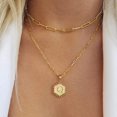 thumbnail image 2 of SIfdSeng Collier Hexagone Initial 26 pour Femmes Colliers pour Femmes A Z 26 Alphabet Initial Colliers Dorés pour Femmes Filles, 2 of 4