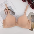 thumbnail image 2 of Pisexur Desire Underwire Bra V Neck Solid Ribbed Full-Coverage Bra with Underwire Cups Everyday Bra Women with Support, 2 of 3