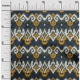 thumbnail image 1 of oneOone Georgette Viscose Fabric Diamond & Swirl Ikat Printed Fabric 1 Yard 42 Inch Wide, 1 of 4