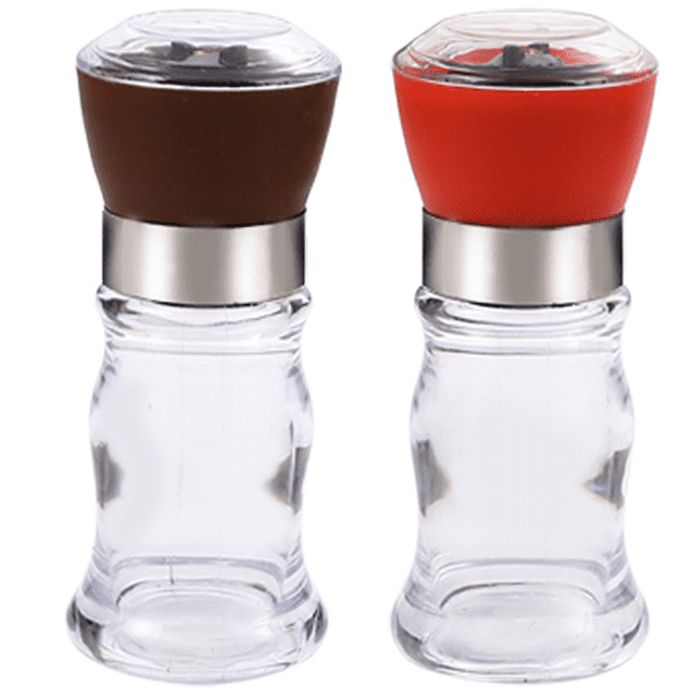 Fillable Grinder Black Pepper Grinder, Long Lasting Fresh Keeping Spice Grinder, High Glass Blender