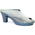 thumbnail image 1 of Bernie Mev's Womens Stella High Heel Mule with Peep Toe - Silver Grey, 1 of 1