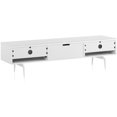 thumbnail image 4 of SONOROUS Studio ST-360 Wood and Glass Modern TV Stand with Spike Metal Legs for Sizes up to 75" (Modern Design Cabinet For Your Audio/Video Components and Consoles, Comes with I/R Repeater) - WHITE, 4 of 8