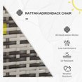 thumbnail image 4 of Outsunny Chaise Adirondack d'Extérieur en Rotin pour Foyer avec Coussin Gris, 4 of 9