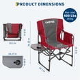 thumbnail image 3 of GloryStar Folding Camping Chair for Adults, Heavy Duty and Portable Director Chair for RV, Beach, Garden, Deck, or Yard, Features a Sturdy Side Table, Accessible Side Pocket, and Beverage Holder, 3 of 8