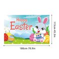 thumbnail image 3 of Agiferg Easter Banner Holiday Decorations Eggs Bunny Banner Cloth Holiday Party Photo Background, 3 of 5