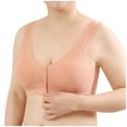 thumbnail image 1 of Timegard Wireless Bras for Women Plus Size Front Closure Button Full Support Breathable Comfy Seniors Bra, 1 of 5