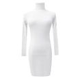 thumbnail image 4 of WTXUE Robe à Manches Longues, Robe Chandail Tricotée à Col Roulé pour Femmes Automne Hiver à Manches Longues, Robe Blanche Femme, Blanc m, 4 of 4