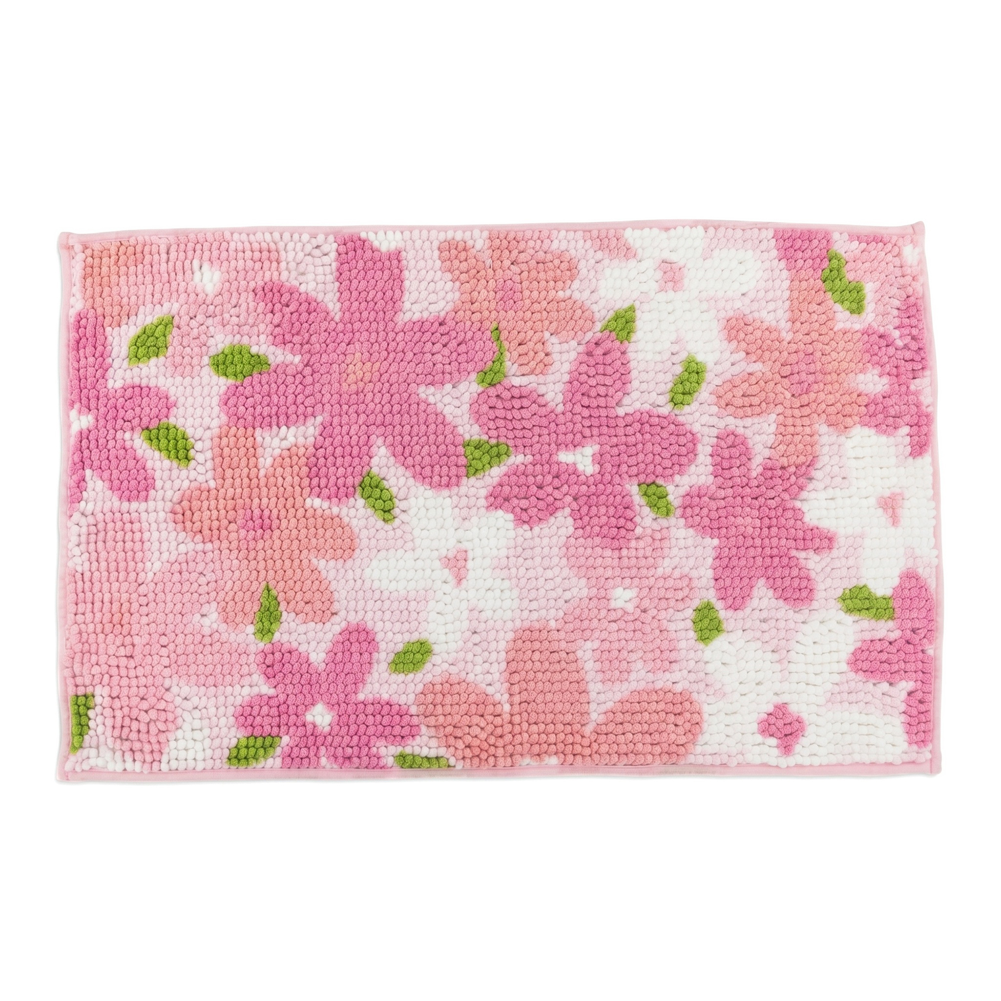 REGALWOVEN Bathroom Rugs Chenille Bath Rug Ultra Soft Absorbent Shower Rug Non Slip Washable Bath Mat Floor Mat for Tub & Kitchen Home Decor Pink 32" x 20"