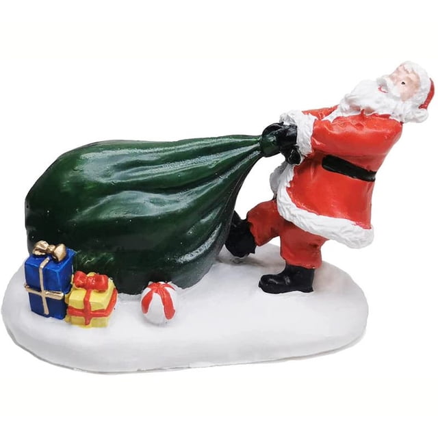 Figurine du Père Noël du Village de Noël avec Cadeaux