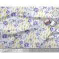 thumbnail image 3 of Soimoi Georgette Viscose Fabric Snowflake & Polar Bear Animal Decor Fabric Printed Yard 42 Inch Wide, 3 of 5