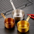 thumbnail image 4 of Bgsha Casserole Antiadhésive Petite Casserole Casserole de Cuisson Tasse à Sauce en Acier Inoxydable avec Poignée Plat à Trempette Restaurant Tasse à Sauce Steak Casserole Chauffe-Lait 100 ml, 4 of 7