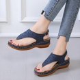 thumbnail image 3 of Wedge Sandals Casual Womens Shoes Embroidered Flip-flops Womens Sandals, 3 of 9