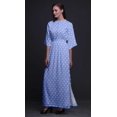 thumbnail image 3 of Bimba Robe Longue Imprimée en Rayonne à Fleurs de Roses, Taille Smockée, Fente Latérale, pour Femme - Grande, 3 of 6