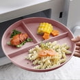 thumbnail image 1 of Shyuyusa Plateau de Service Rond à 3 Compartiments Compartimenté, Assiette Multifonction pour Collations, Fruits, Noix, Utilisation de Service sur Table de Cuisine, 1 of 1