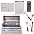 thumbnail image 1 of Lion Premium Grills 32-Inch Natural Gas Grill L75000 with Lion Door and Drawer Combo with Towel Rack and Lion Refrigerator Package Deal with 5 in 1 BBQ Tool Set, 1 of 4