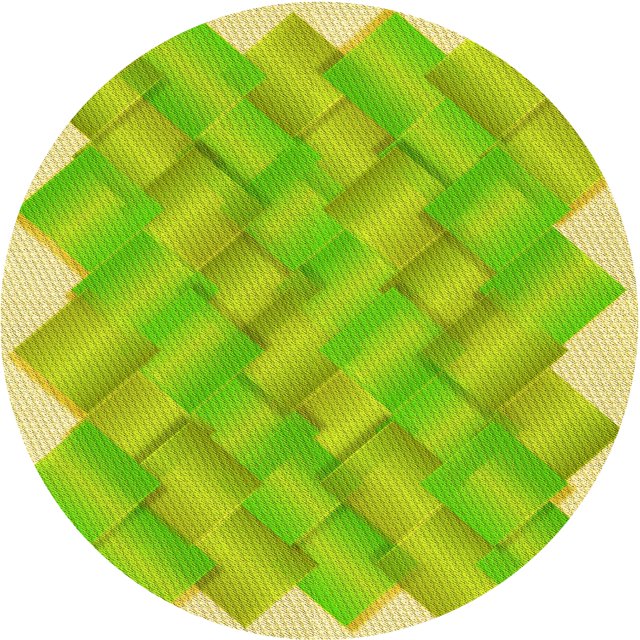 Ahgly Company Machine Washable Indoor Round Transitional Pistachio Green Area Rugs, 7' Round
