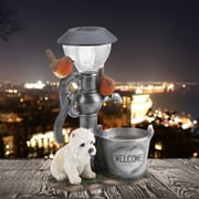 Solar Lights Outdoor Waterproof Solar Garden Lights,Solar Street Light Dusk to Dawn Solar Garden Welcome Light Solar Bunny Puppy Patio Garden Decoration