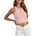 thumbnail image 1 of SAYOO Women Fashion Solid Color Tank Top Stylish Sleeveless Crop Top, 1 of 5