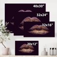 thumbnail image 4 of Designart Sexy Golden Metallized Female Lips III Canvas Wall Art, 4 of 4