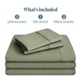 thumbnail image 2 of Bare Home Premium 1800 Collection 5-Piece Bed Sheet Set, Split California King, Sage, 2 of 10