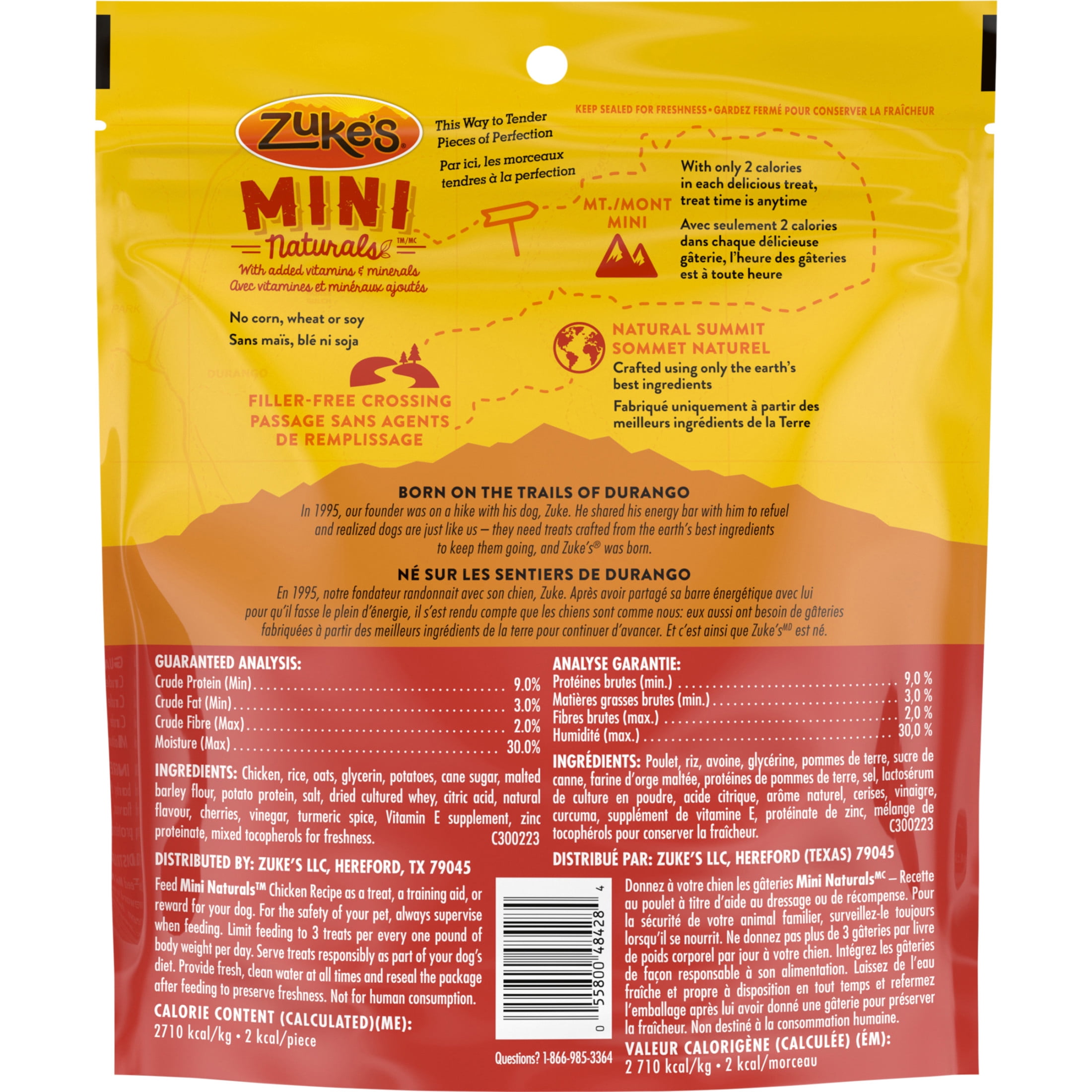 Zuke’s Mini Naturals Recette au Poulet, Gâteries pour Chiens