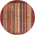 thumbnail image 1 of Ahgly Company Tapis Rond Abstrait Rouge Lavable en Machine, 3 Pieds Rond, 1 of 7