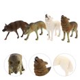 thumbnail image 4 of 4 pcs Wolf Model Toys Lifelike Educational Toy Home Decor Wolf Toys Wild Animal Models, 4 of 6