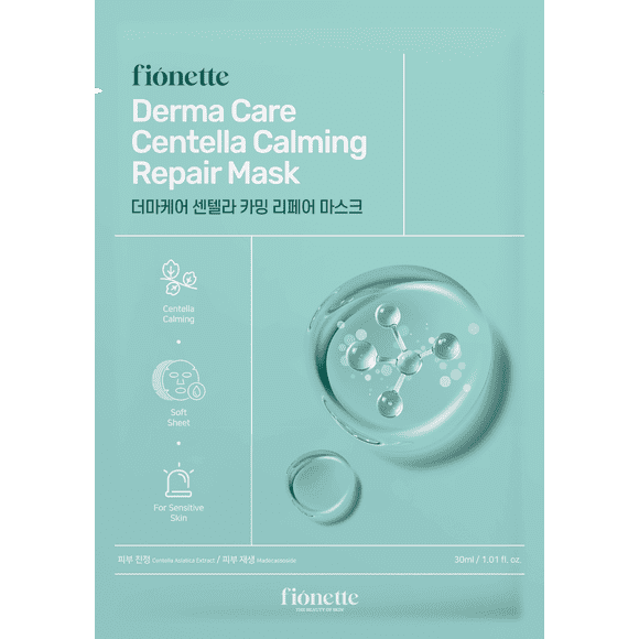 Masque en Feuille pour Peau Sensible, Sans Parfum, Masque Non Parfumé, Masque Réparateur Apaisant Derma Care Centella, Masque Facial aux Céramides Madécassoside Kbeauty, 1 Pce
